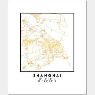 SHANGHAI CHINA CITY STREET MAP ART Posters and Art